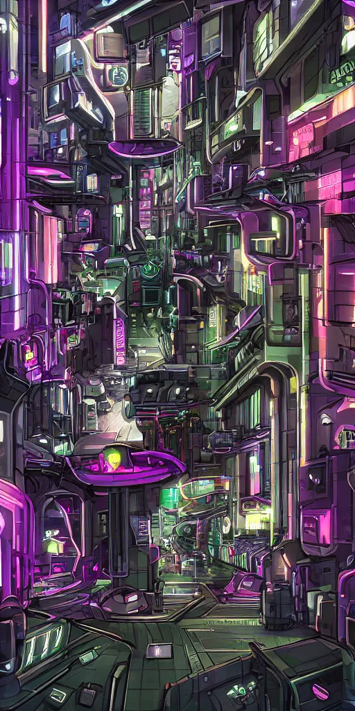 Image similar to cell shaded technopunk alley