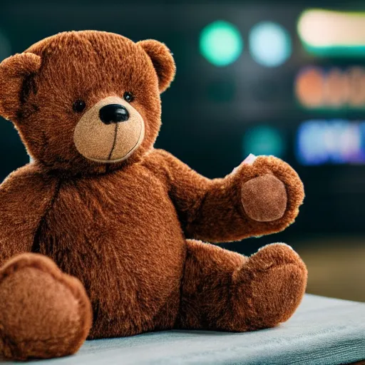 Prompt: a teddy bear inside a valorant game