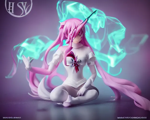 Image similar to ArtStation isolated magical girl vinyl figure, figure photography, romantic undertones, anime stylized, high detail, ethereal lighting - H 640