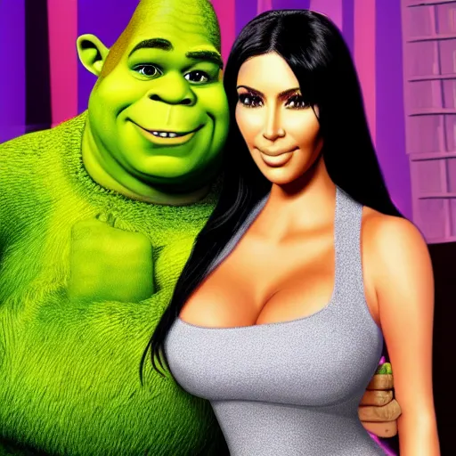 Image similar to kim kardashian and shrek