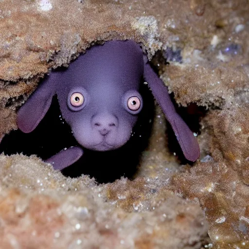 Image similar to photo of newly discovered mysterious deep sea puppy in the marianas trench