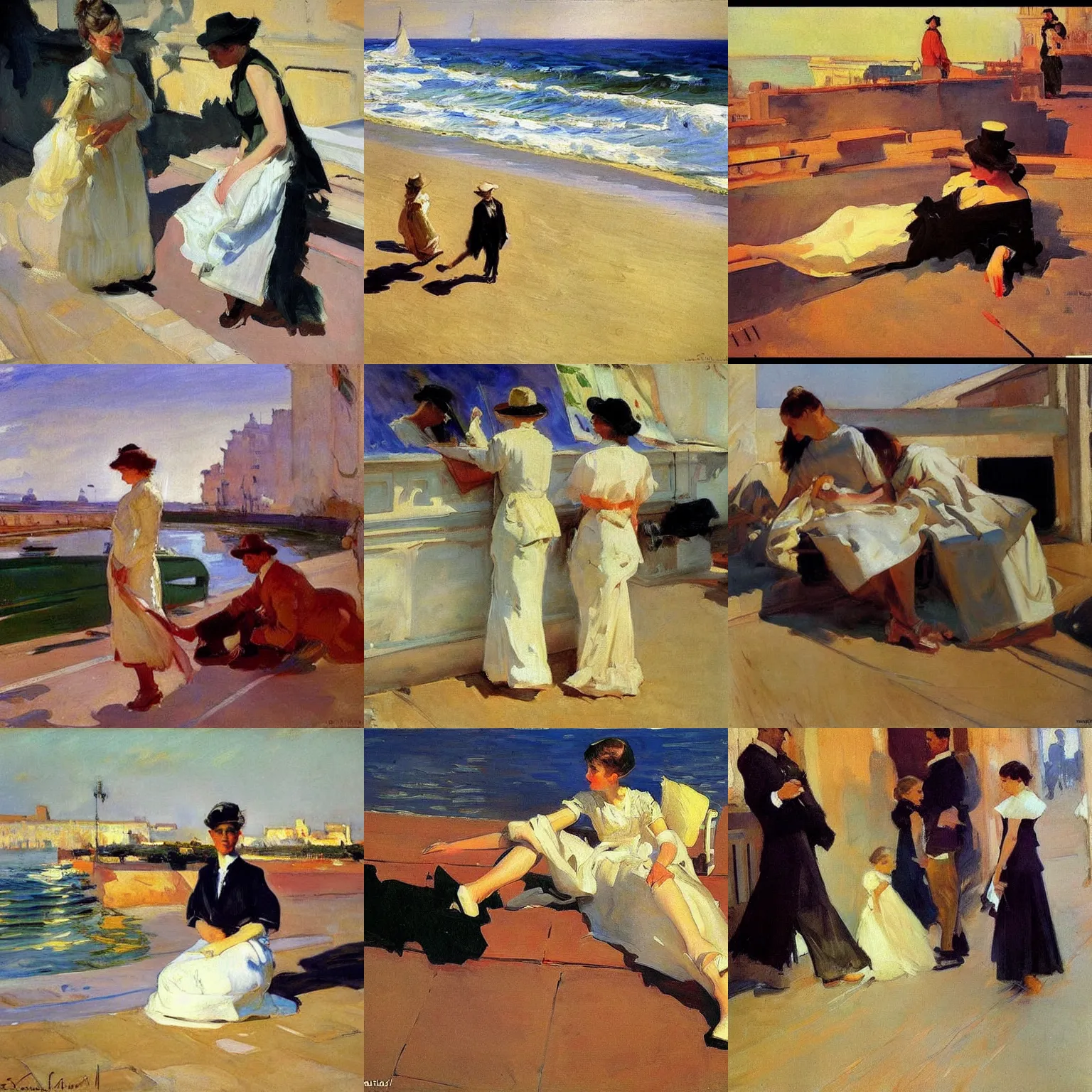 Prompt: painting by joaquin sorolla