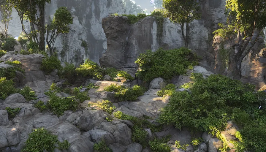 Image similar to Fantastic Environment in Unreal Engine 5, Octane, Redshift, 4k High Detail