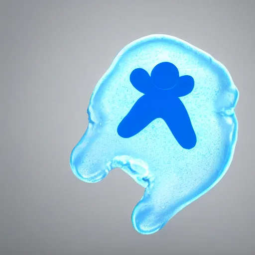 Image similar to blue goo in the shape of a human