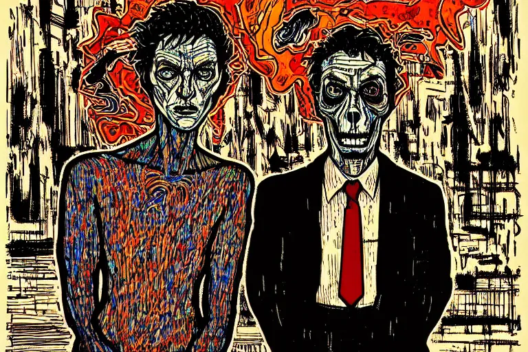 Image similar to ghost, by dan mumford and by alberto giacometti, peter lindbergh, malevich, william stout