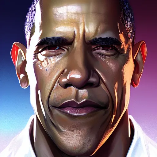 Image similar to ultra realistic illustration, buff barak obama anime, intricate, elegant, highly detailed, digital painting, artstation, concept art, smooth, sharp focus, illustration, art by artgerm and greg rutkowski and alphonse mucha