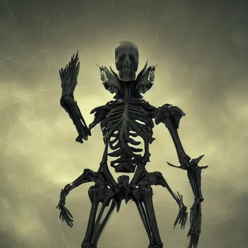 Prompt: vegetal skeletal botanical humanoid armored rune covered armor nanotechnology kryptonite protomolecule utility fog tendrils high contrast cinematic light, mystical shadows, sharp focus, divine realm of gods, octane render