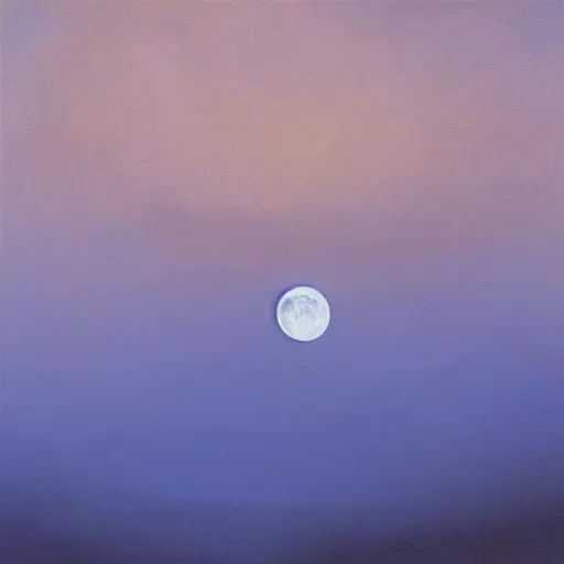 Image similar to Hyper realistic oil painting of the moon in the skies, focus on the moon, sharp, rich blue color, high contrast, cinematic lighting, by greg rutkowski