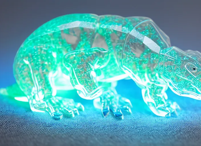 photo of a translucent clear chibi style baby dinosaur | Stable ...
