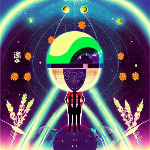 Image similar to science fiction album cover design by seth mcmahon and chiho aoshima, beautiful digital art