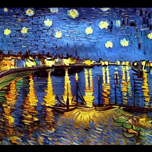 Prompt: gif of a sunrise in van gogh style