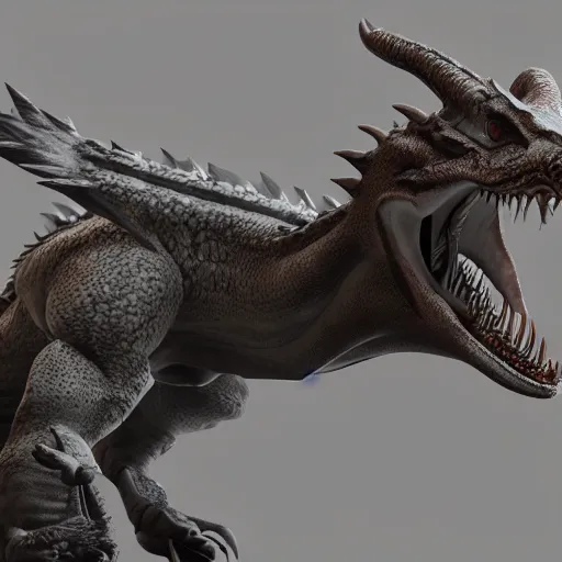 Image similar to a 3 d render of a dragon, unreal engine, realistic,