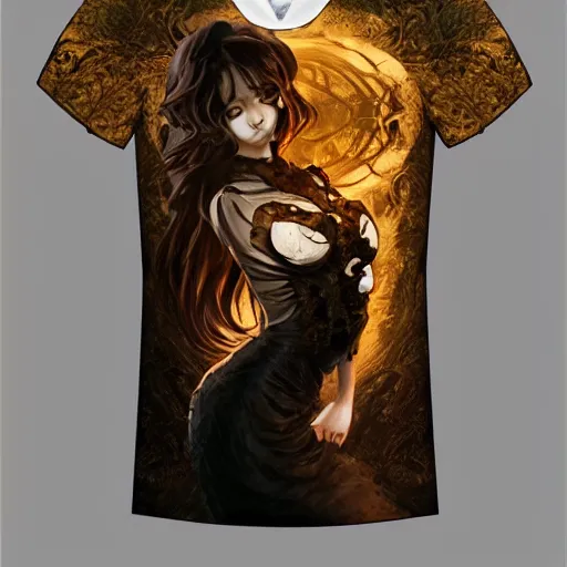 Image similar to shadow, horror art, baroque, art nouveau, realistic landscape, 8 k, art by artgerm, concept art, stunning, animal t - shirt design, stunning, 8 k, by makoto shinkai, baroque, art nouveau