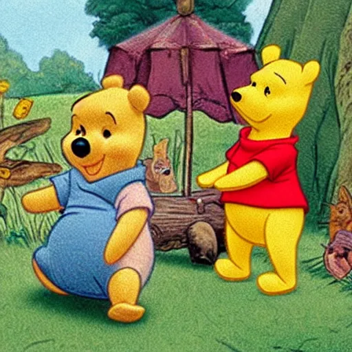 Image similar to Winnie-the-Pooh breaking out of copyright jail