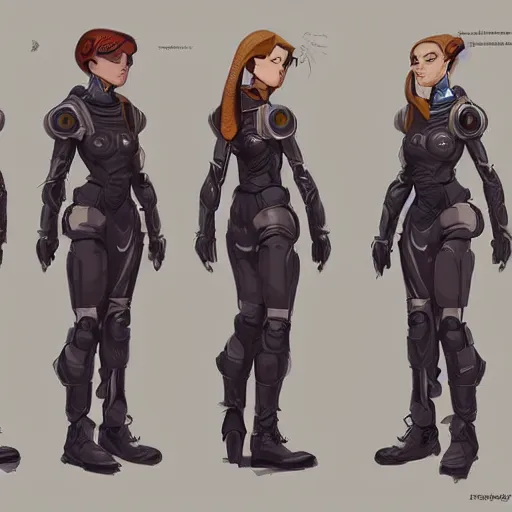 Image similar to concept art, stylized proportions, human character, space opera, trending on artstation