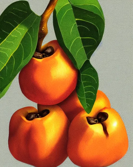 Prompt: persimmon illustration