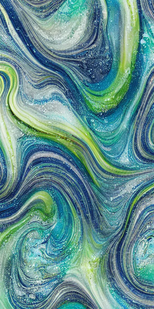 Image similar to beautiful liquid marble texture with big oil bubbles and twirls. harmonic dichromatic tones coloured abstraction. ultradetailed realistic art