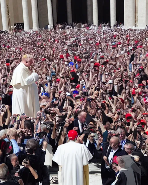 Image similar to donald trump was elected yesterday as the new pope of the catholic church dslr photo