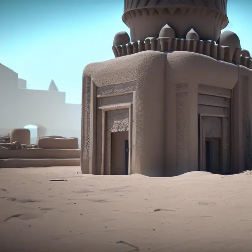 Image similar to timbuktu, octane render, unreal engine, artstation, 8 k