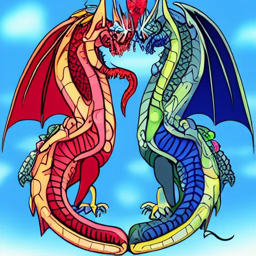 Image similar to two transgender dragons kissing