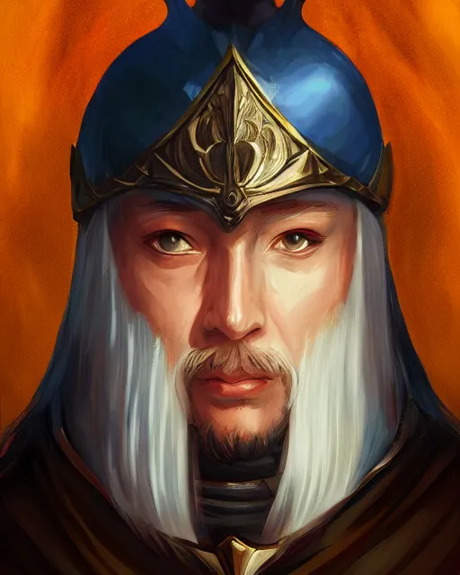 Prompt: centered detailed portrait of a Medieval King, by Ross tran. trending on artstation