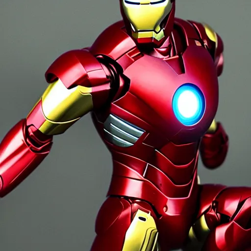 Image similar to Iron man with ultrons head