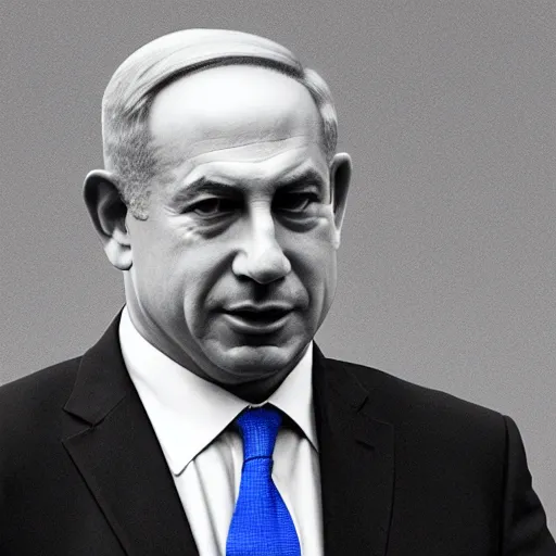 Prompt: portrait of benjamin netanyahu, dithering