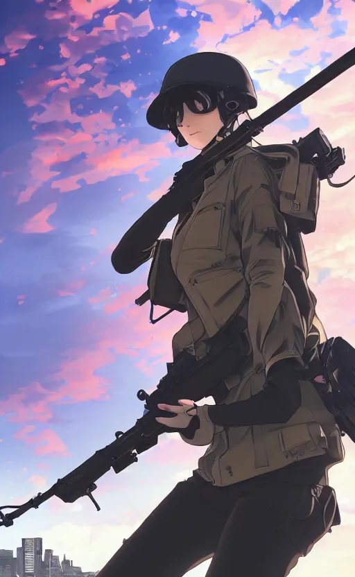 Prompt: anime style, gta 5, panoramic view of girl, searchlights in background, soldier clothing, short hair, hair down, symmetrical facial features, from arknights, hyper realistic, navy flags, extreme detail, detailed drawing, trending artstation, hd, blue eyes, realistic lighting, by alphonse mucha, greg rutkowski, sharp focus, backlit