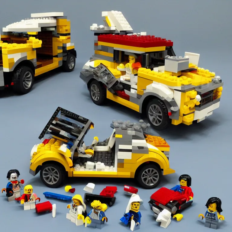 Prompt: pt cruiser lego set