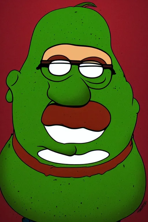 Image similar to 📷 peter griffin is pea, made of food, head portrait, dynamic lighting, 4 k