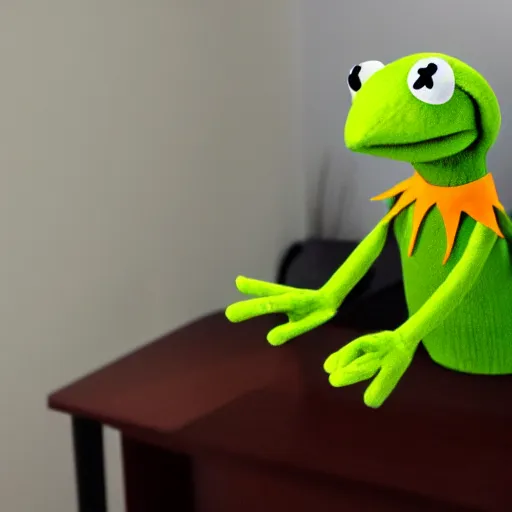 Image similar to kermit the frog sock puppet, 4 k