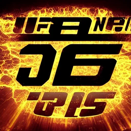 Image similar to the UFC logo in 3D glowing bright in the dark with fireflies around, hyper realistic, Octane render, Unreal Engine 3D
