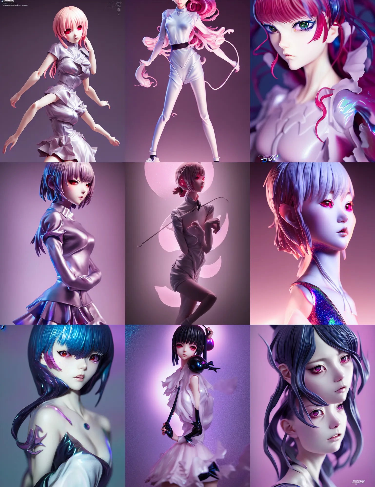 Prompt: artgerm, james jean, ilya kuvshinov isolated magical anime haute couture vinyl figure, artisan designer figure photography, glitter accents on figure, holographic undertones, expert human proportions, high detail, ethereal lighting, rim light, expert light effects on figure, sharp focus, dramatic composition and glowing effects unreal engine, octane, editorial awarded best character design
