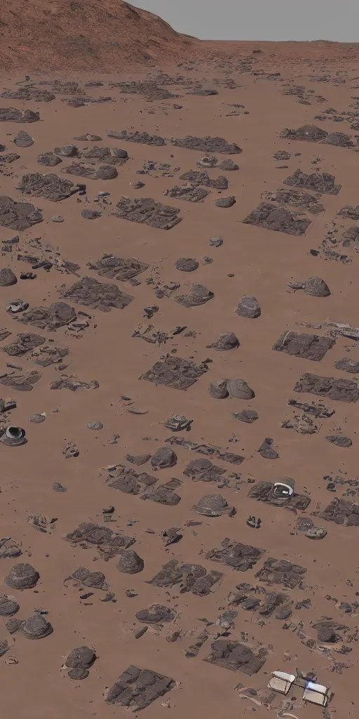 Prompt: a mars colony populated entirely by dogs, 8k, highly detailed