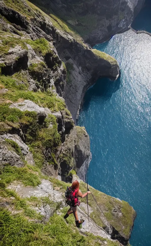 Image similar to We climbed the mountain Up impossible black cliffs Touching clouds But the path down Has been blocked, So we climb again Our eyes ever-focused On the crystal waters Of the valley below Unreal engine