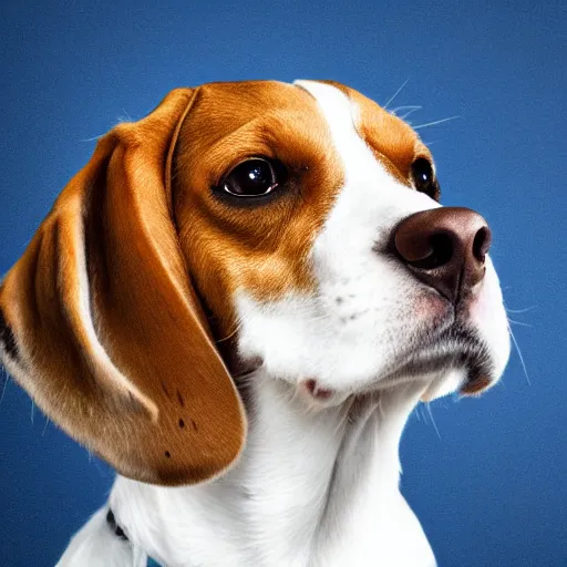 Prompt: closeup portrait of a beagle who is a judge