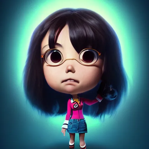 Prompt: an epic chibi comic book style portrait painting of aubrey plaza, character design by mark ryden and pixar and hayao miyazaki, unreal 5, daz, hyperrealistic, octane render, cosplay, rpg portrait, dynamic lighting, intricate detail, harvest fall vibrancy, cinematic