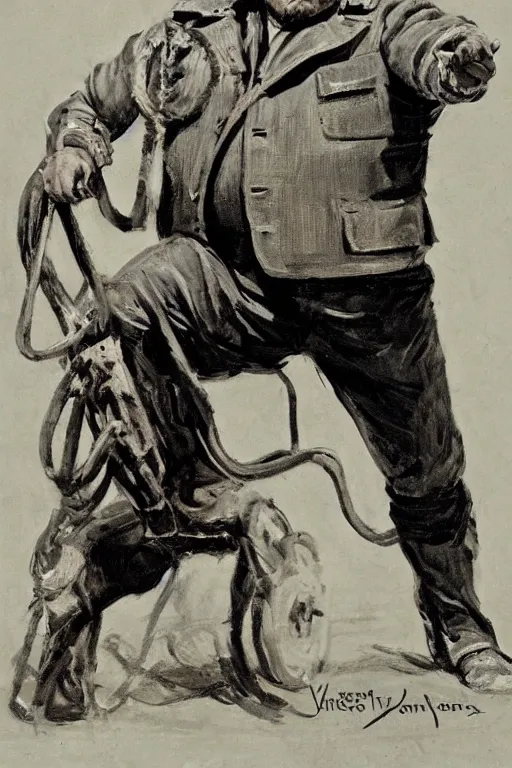 Image similar to Vernon. Old west circus strongman. concept art by James Gurney.