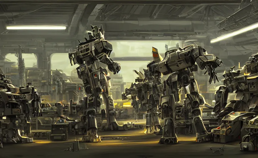 Image similar to epic scenic shot, highly detailed weapons laboratory, clean and organized, quantum technology, bright lights, warehouse with giant mecha dragon parts, with anthropomorphic furry researchers in military uniforms, carrying guns, tables, parts, gun scraps, windows, sci fi, Extremely detailed digital art, furry art, furaffinity, DeviantArt, HD artstation