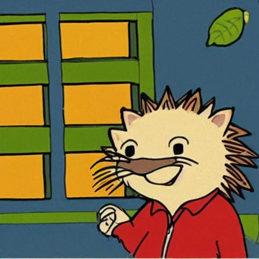 Image similar to a hedgehog character from a richard scarry book