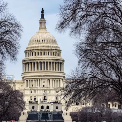 Image similar to Photo of the United States Capitol on January 6 under siege by oranges