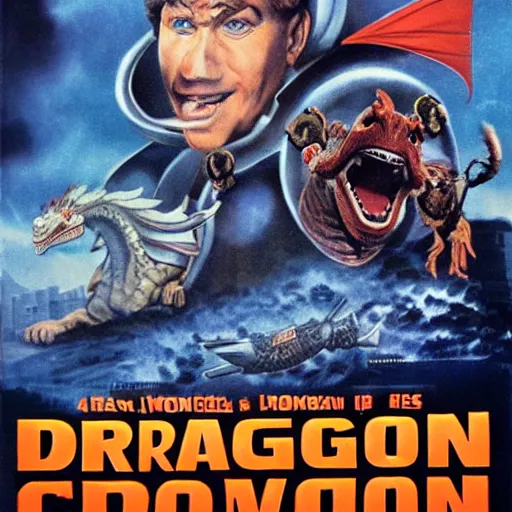 Image similar to poster for movie about Dragon Invasion of Moscow,