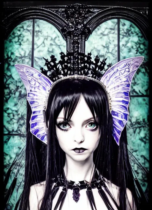 Image similar to gothic ( ( # princess ) ) portrait *. *. by battle angel alita * *, rene lalique, highly detailded, ( ( misa amane # ) )