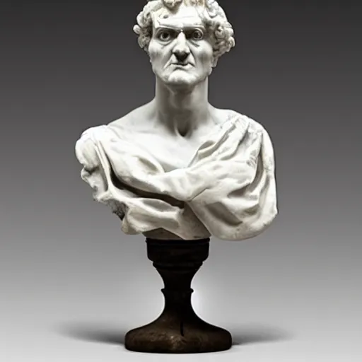 Image similar to marble bust from the devil, satan, demon