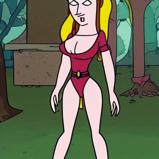 Prompt: Kaitlyn Michelle Siragusa, better known as Amouranth as a character in Regular Show (2010). JG Quintel is the artist. Amouranth is so so so so so beautiful in this animated cartoon Gravity Falls (2012). Total Drama Island Total Drama Action!