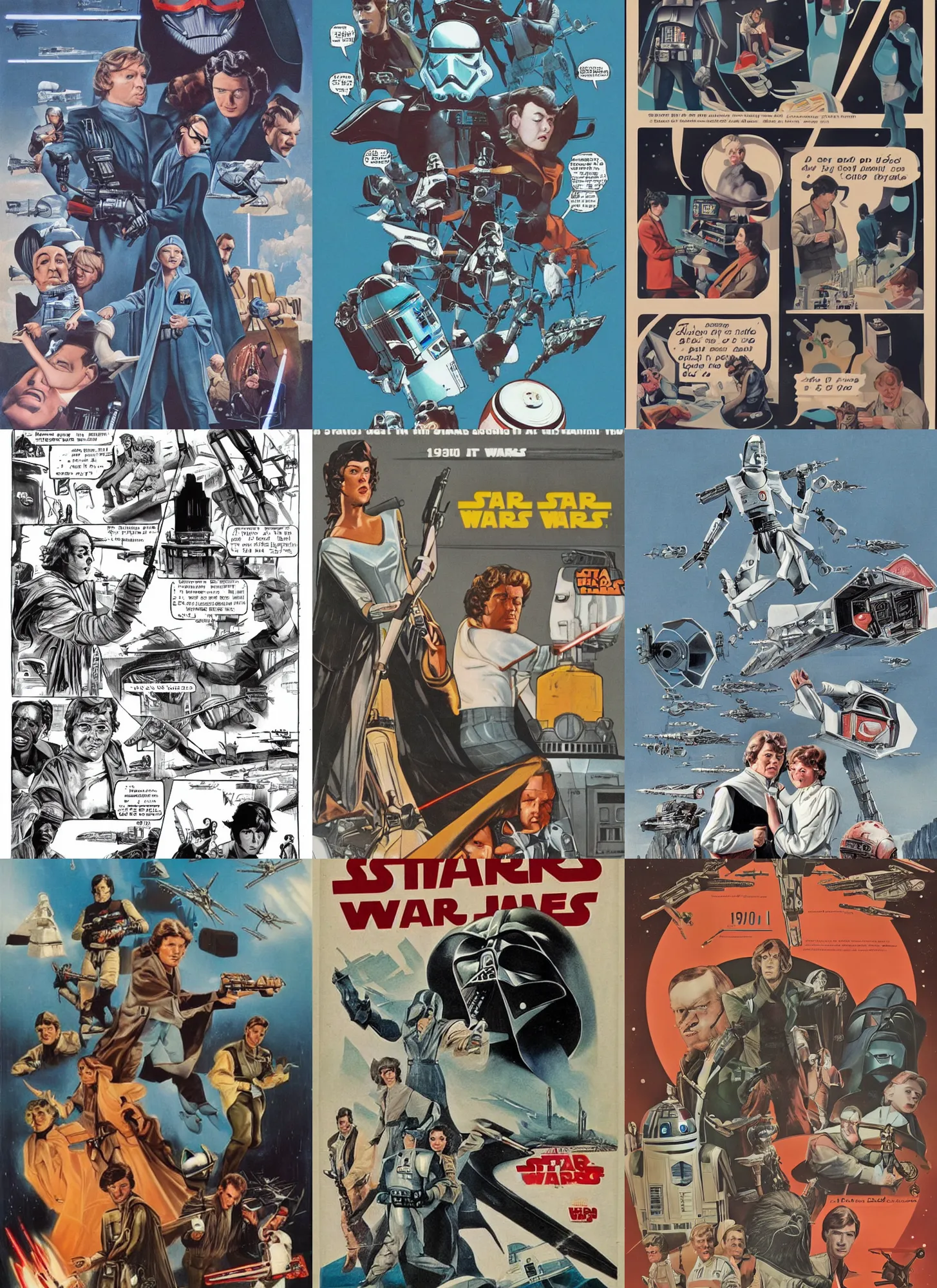 Image similar to star wars, the empire strikes back, but set in the 1 9 5 0's