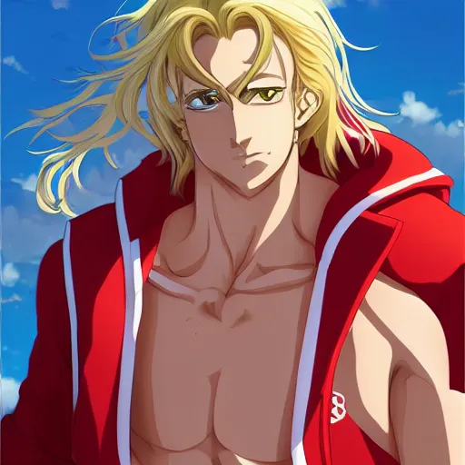 Image similar to portrait of alucard as a lifeguard, anime fantasy illustration by tomoyuki yamasaki, kyoto studio, madhouse, ufotable, trending on artstation