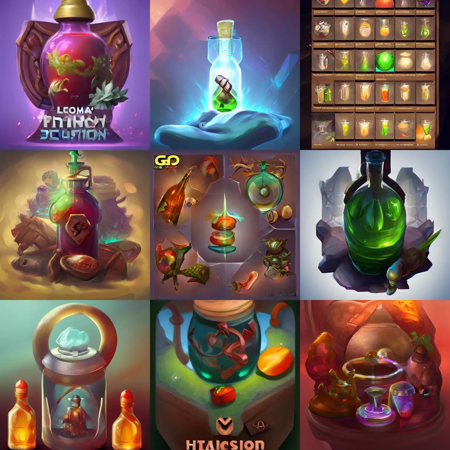 Prompt: game icon of a health potion, cgsociety, artstation