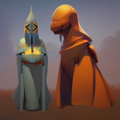 Image similar to anointed acolyte, artwork by goro fujita