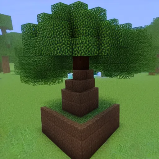 Prompt: minecraft tree